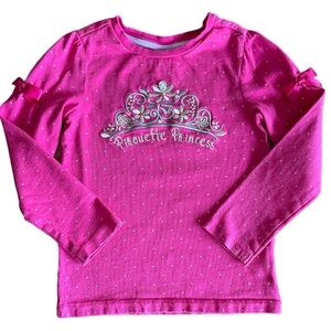 Gymboree Pink and Silver Pirouette Princess Long Sleeve Shirt